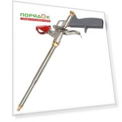Пистолет для монтажной пены, 190 мм, алюминий, тефлоновый адаптер, Bartex, Eco, CY-081