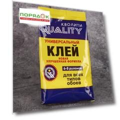 Клей для всех видов обоев, Quality, Универсальный, 200 г, 6-8 рулонов, пакет, 5000