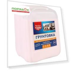 Грунтовка воднодисперсионная, акриловая, Русские узоры, глубокого проникновения, для внутренних и наружных работ, 10 л
