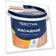 Краска воднодисперсионная, Престиж, F20 ВД-АК-101, акриловая, фасадная, влагостойкая, матовая, супербелая, 13 кг