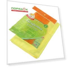 Салфетка бытовая для уборки, микрофибра, 30х30 см, Умничка, CM30-U-YO