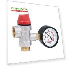 Клапан предохранительный 1/2", г-ш, 2.5 бар, с манометром, ProFactor, PF BS 577-2.5