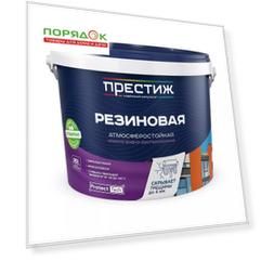 Краска воднодисперсионная, Престиж, резиновая, влагостойкая, матовая, белая, 10 кг