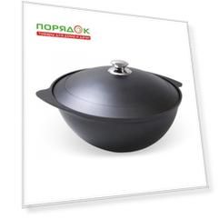 Казан алюминий, антипригарное покрытие, 4.5 л, с крышкой, Kukmara, К45а