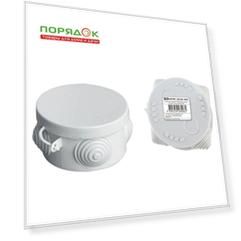 Коробка распаячная, открытая, диаметр 85х40 мм, TDM Electric, с крышкой, 4 входа, IP54, SQ1401-0502