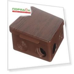 Коробка распаячная, открытая, 80х80х50 мм, TDM Electric, с крышкой, 7 входов, бук, IP54, SQ1401-0612