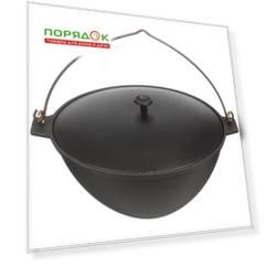 Казан чугун, 4 л, ПЛЧ-3-40-26-65-7, с крышкой, с дужкой, Камская посуда, к41д