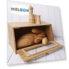 Хлебница 182 Bread - Bravo, бамбук с прозрачной дверцей