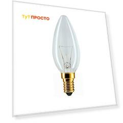 Лампа накаливания Космос 60w e14 свеча прозрачная