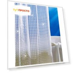 Штора для ванной 3d бесцветный 180*180 yc-045  clear