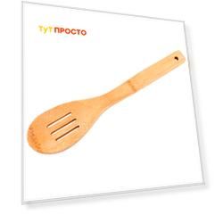 Ложка кухонная 30*6 см бамбук Agness 897-035