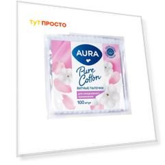 Ватные палочки Aura 100шт п/п