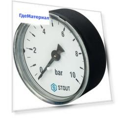Манометр аксиальный Stout Dn 50 мм 1/4' SIM-0009-501008