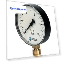 Манометр радиальный Stout Dn 100 мм 1/2' SIM-0010-101015