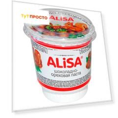 Паста Alisa 350г шоколадно-ореховая, пластиковый стакан