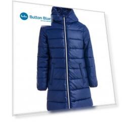 Синее демисезонное пальто Button Blue