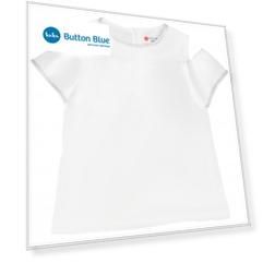 Белая нарядная блузка Button Blue