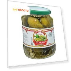 Огурцы консервированные Принцесса вкуса с зеленью 680г