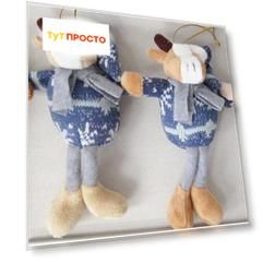 Фигурка новогодняя там-там бычок с длинными ножками 6х5х19см m160/1