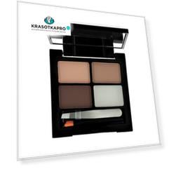 Makeup Revolution, Набор для бровей Focus & Fix, Medium Dark