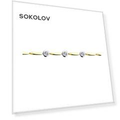 Браслет SOKOLOV Diamonds из комбинированного золота с бриллиантами