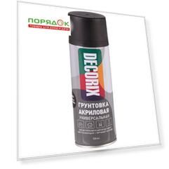 Грунтовка аэрозольная, акриловая, Decorix, черная, 0.52 л, A02