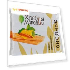 Хлебцы Молодцы 100г овсяные c пророщенной пшеницей молодец