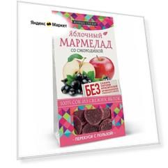 Мармелад Живые снеки Яблочный со смородиной, 90 г