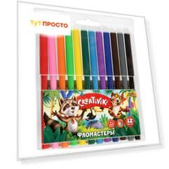 Фломастеры 12цв Creativiki смываемые флв12кр