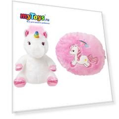 Мягкая игрушка Aurora Единорог-подушка, 40 см