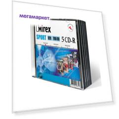 Диск Mirex 700Mb 52х "Sport" Slim Case 5 шт