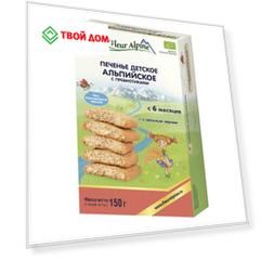 Печенье Fleur Alpine Organic Альпийское с 6 месяцев 150 г