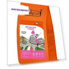 Сухой корм для кошек Dailycat Casual Line Adult, с говядиной, свининой и овощами, 10кг