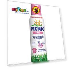 Аэрозоль Picnic Baby от клещей и комаров, 125 мл