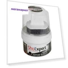 Крем-блеск для обуви SHOExpert SE01-018 с губкой черный 60 мл