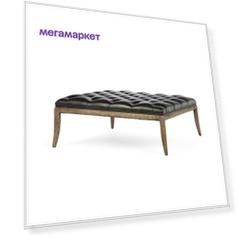 Банкетка Cosmorelax Walden 102х102х41 коричневый/черный