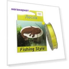 Леска плетеная Fishing Style RL2902 0,1 мм, 100 м, 7,7 кг, желтый