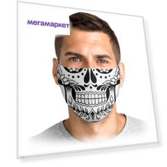 Многоразовая маска Printio Santa muerte 3261270 разноцветная универсальная