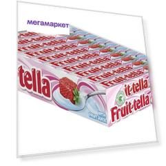 Конфеты Fruit-tella жевательные клубничный йогурт 21*41 г