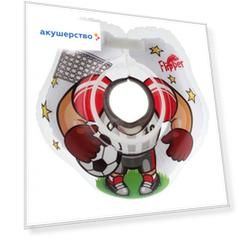 Круг для купания ROXY-KIDS Flipper на шею для купания и плавания малышей Футболист 3D-дизайн