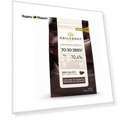 Шоколад кошерный Parve тёмный (горький) Callebaut Strong 70,5% какао, 5 кг