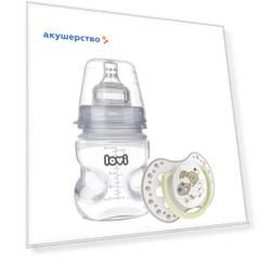 Lovi Бутылочка с силиконовой пустышкой Medical+ с 0 мес. 150 мл