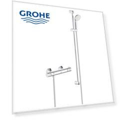 Термостатический смеситель для душа GROHE Grohtherm 800 с душевым гарнитуром New Tempesta II, душевая штанга 900 мм, хром (34566001)