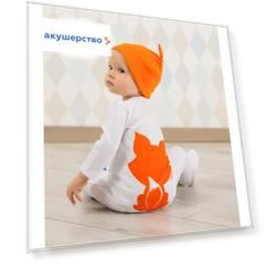 Carrot Набор: комбинезон-слип Лисичка сзади и шапочка