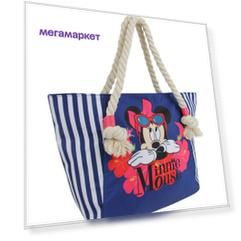 Пляжная сумка женская Minnie Mouse L0447, темно-синий