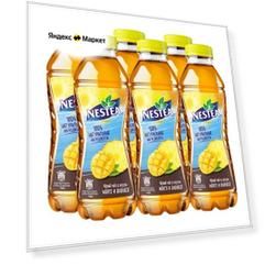 Nestea Холодный чай черный со вкусом манго- ананас, 0,5 л, 6 шт