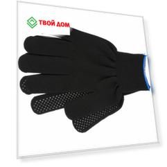 Перчатки нейлон Ми 13 класс, чёрные, XL