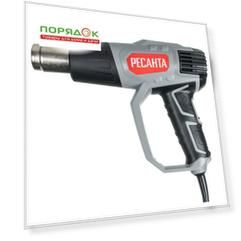 Фен строительный Ресанта, ФЭ-2000К, 2000 Вт, 500 л/мин, 50 °C, 550 °C, 3 скорости, 75/2/1