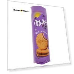 MILKA Choco Pause, Печенье, глазурь из Молочного шоколада, Пакет, 260г