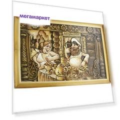 Картина берестяная "С милым рай в шалаше", № 1Н, 60х40см (Наш Кедр), 5257
